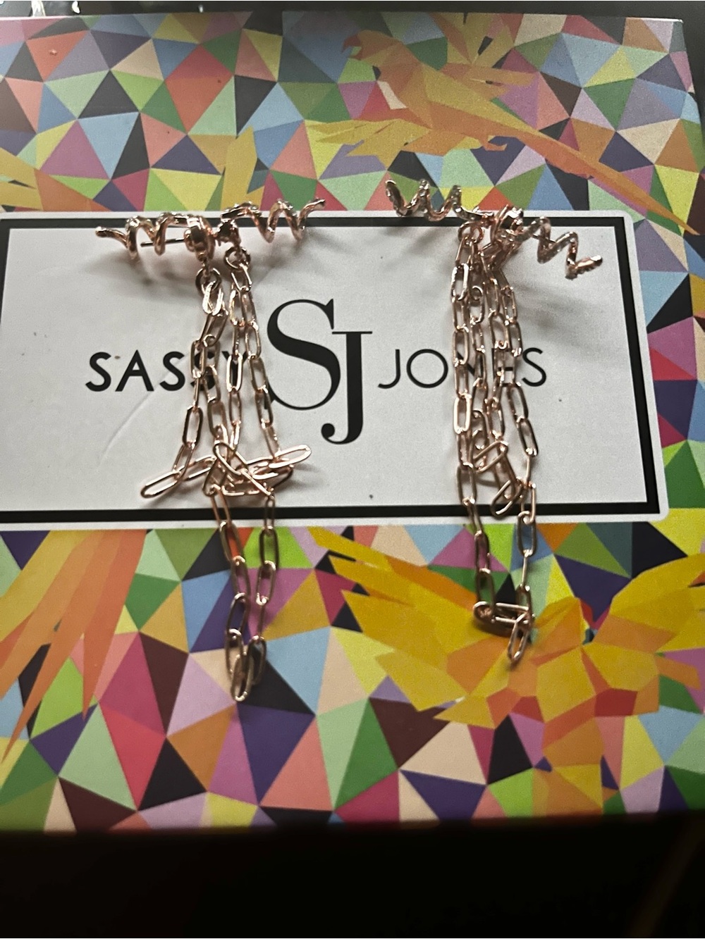 Sassy Jones Rose Gold - Amena Spiral Chain Ear Jacket